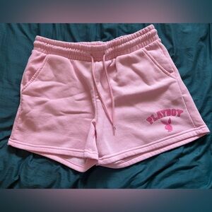 PLAYBOY Soft Pink Fleece Shorts
